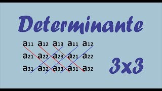 DETERMINANTE DA MATRIZ 3X3 deteminante matriz [upl. by Marga]