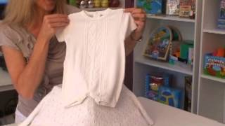 Classic Fine Knit Christening Romper [upl. by Janka450]