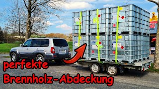 So nutzt du IBC Container optimal als Brennholz Abdeckung  IBC totes [upl. by Simson]