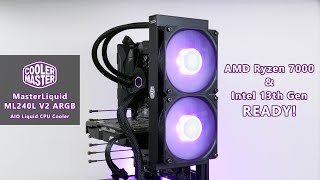 Ryzen 9000 amp Intel 14th Gen Ready Cooler Master MasterLiquid ML240L V2 ARGB AIO CPU Cooler Review [upl. by Tierney]