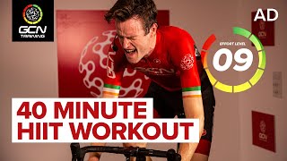 40 Minute HIIT Indoor Cycling Workout [upl. by Ecnerol964]