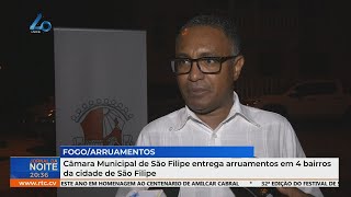 Câmara Municipal de São Filipe entrega arruamentos em 4 bairros da cidade de São Filipe [upl. by Bez715]