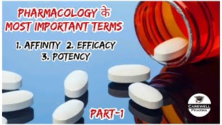 Pharmacology important terms 01  1 Affinity 2 Efficacy 3 Potency  Pharmacy Gpat  Carewell [upl. by Grantland]