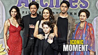 Shahrukh Khan with Family Iconic Moment at The Archies Premiere  Gauri Khan Aryan Suhana Abram [upl. by Luanni]