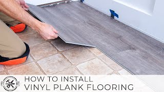 How to Install Vinyl Plank Flooring as a Beginner  Home Renovation [upl. by Bernita]