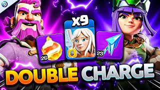 DOUBLE HERO CHARGE at 6100 Cups DOMINATES TOXIC META BASES  Best TH16 Legends Attack Clash of Clans [upl. by Iliak253]