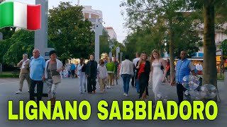 Lignano Sabbiadoro Italy City Center  Evening Walking Tour [upl. by Cari]