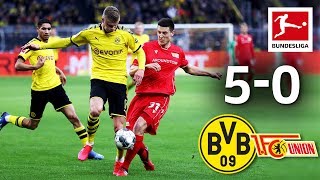 Borussia Dortmund vs Union Berlin I 50 I Haaland Sancho Reus amp Witsel Score [upl. by Schlenger225]