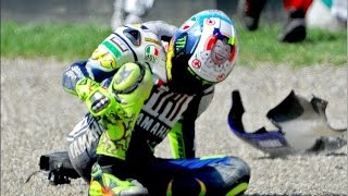 Aragon 2014  MotoGP  Valentino Rossi Crash [upl. by Blain]