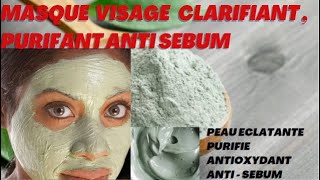 COMMENT FAIRE UN MASQUE VISAGE A LARGILE VERTE CLARIFIANT PURIFIANT ANTI SEBUM [upl. by Ltihcox766]