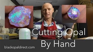 How To Cut And Polish Opal Gemstones By Hand by blackopaldirectcom [upl. by Oicapot]