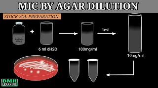 MIC By Agar Dilution Method  Antibiotic sensitivity Test By Agar Dilution Method [upl. by Adner468]