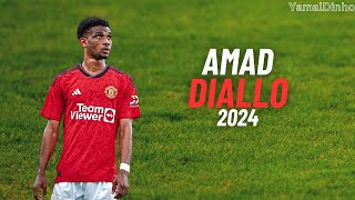 Amad Diallo Takes on Rangers 2024  Skills and Goals  HD [upl. by Irra]