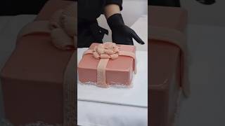 Piping gel cake designBow cake decoration Glossy chocolate cakecake pipinggel [upl. by Ylime]