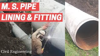 Pipe line work ।Pipe line welding ।ms pipe for water supply ।water pipe line connection ।ms pipe। [upl. by Nehttam]