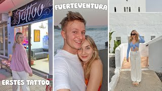 Couple Urlaub auf FUERTEVENTURA🏝️ amp SPONTAN erstes TATTOO stechen [upl. by Atinihs]