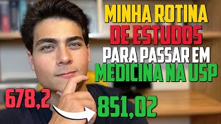 Minha ROTINA DE ESTUDOS para passar em1 ANO em MEDICINA USP E UFMG [upl. by Ativak477]