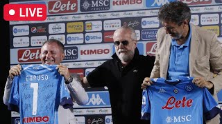 De Laurentiis in conferenza stampa 🎙 Ritiro Napoli 2023 🔴 DIRETTA CalcioNapoli24 [upl. by Marlea]