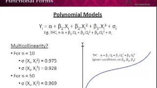 Econometrics  Functional Forms [upl. by Tadio]