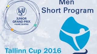 2016 ISU Junior Grand Prix  Tallinn  Men Short Program [upl. by Jessalin664]