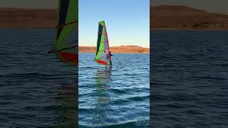 Friend Wind Surfing at Lahontan NV subscribe flying shorts desert fyp viralvideo [upl. by Vicki]