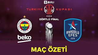 ŞAMPİYON ANADOLU EFES  Bitci Türkiye Kupası Final Özet  Fenerbahçe Beko 7286 Anadolu Efes [upl. by Allys]