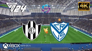 EA FC 24  Central Córdoba vs Vélez  Liga Argentina 2024 4K60 [upl. by Arras]