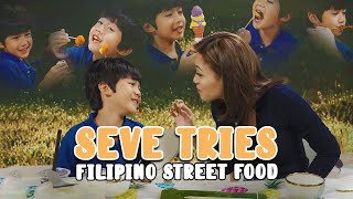 Seve Tries Filipino Street Food  Toni Gonzaga [upl. by Rakel]