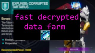 Destiny 2 Decrypted Data Farm Season of The Splicer [upl. by Dlareg883]