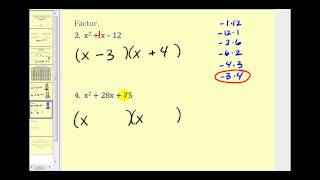 New Version Available Factoring a Trinomial with Leading Coefficient of 1  The Basics [upl. by Gherardo16]