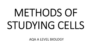 METHODS OF STUDYING CELLS  AQA A LEVEL BIOLOGY  EXAM QUESTION RUN THROUGH [upl. by Lauritz]