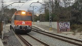 Rodalies Catalunya S447 saliendo de Gélida R4 [upl. by Azzil]