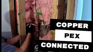 COPPER AND PEX WATER MAINS CONNECTED TO METER [upl. by Sholeen845]