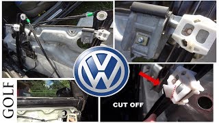 Volkswagen GOLF Mk4 Bora Jetta Window Mechanism Regulator Replacement [upl. by Weismann]