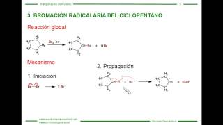 Halogenación radicalaria del ciclopentano [upl. by Ahseinat]