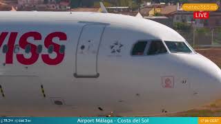 Waving pilots SWISS flight from Málaga to Zürich  16th of April 2024 [upl. by Nivat]