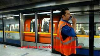 Jubilee line 1996 stock train at Waterloo  New York style announcements on Friday evening [upl. by Suixela824]