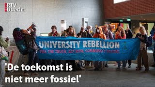 Studenten bezetten Utrechts universiteitsgebouw  RTV Utrecht [upl. by Norton]