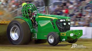 Tractor Pulling 2024 Pro Stock Tractors pulling at The Pullers Championship on Saturday [upl. by Idona50]