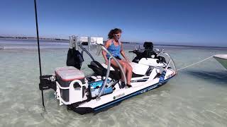 PowerPole Micro Anchor on a Fishing Yamaha WaveRunner How To [upl. by Nodyarg]