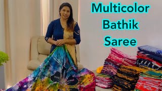 Multicolor Batik saree￼￼ [upl. by Lien]