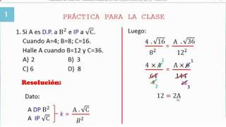 MAGNITUDES PROPORCIONALES EJERCICIOS PROBLEMAS RESUELTOS ARITMETICA PREUNIVERSITARIA EXAMEN ADMISION [upl. by Lisk]