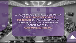 INE inició los cómputos distritales de las elecciones para Presidencia Diputaciones y Senadurías [upl. by Elpmid]