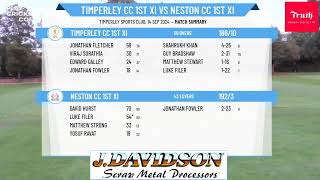 Timperley CC 1st XI v Neston CC 1st XI [upl. by Strait234]