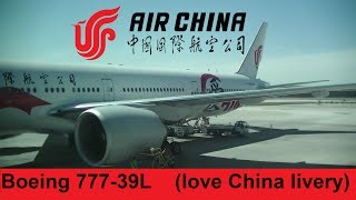 Air China Boeing 777  Paris Charles de Gaulle airport to Bejing Capital airport economy [upl. by Yentyrb570]