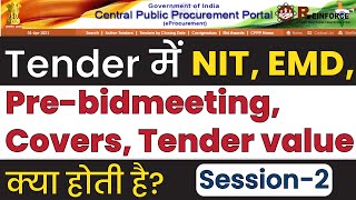 What is NIT EMD Prebid meeting tender value and covers in Tender  Session2  ReinforceQST [upl. by Farr]