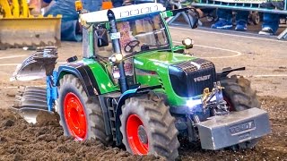 Incredible RC tractor at work on a field Stunning detailed farming machine [upl. by Dugald]