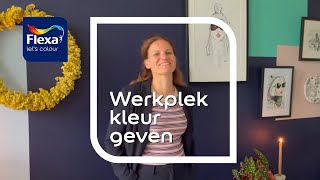 Werkplek inrichten met kleurrijke muren en decoratie [upl. by Alexei]