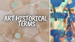 Historical art terms  Isms  Art terms Definitions [upl. by Ozner]