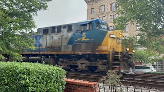 CSX X801 Rocky Mount NC 07252024 Rainy Day Freight w Yn2 Early Cw44ac Leader 5 [upl. by Sumaes]